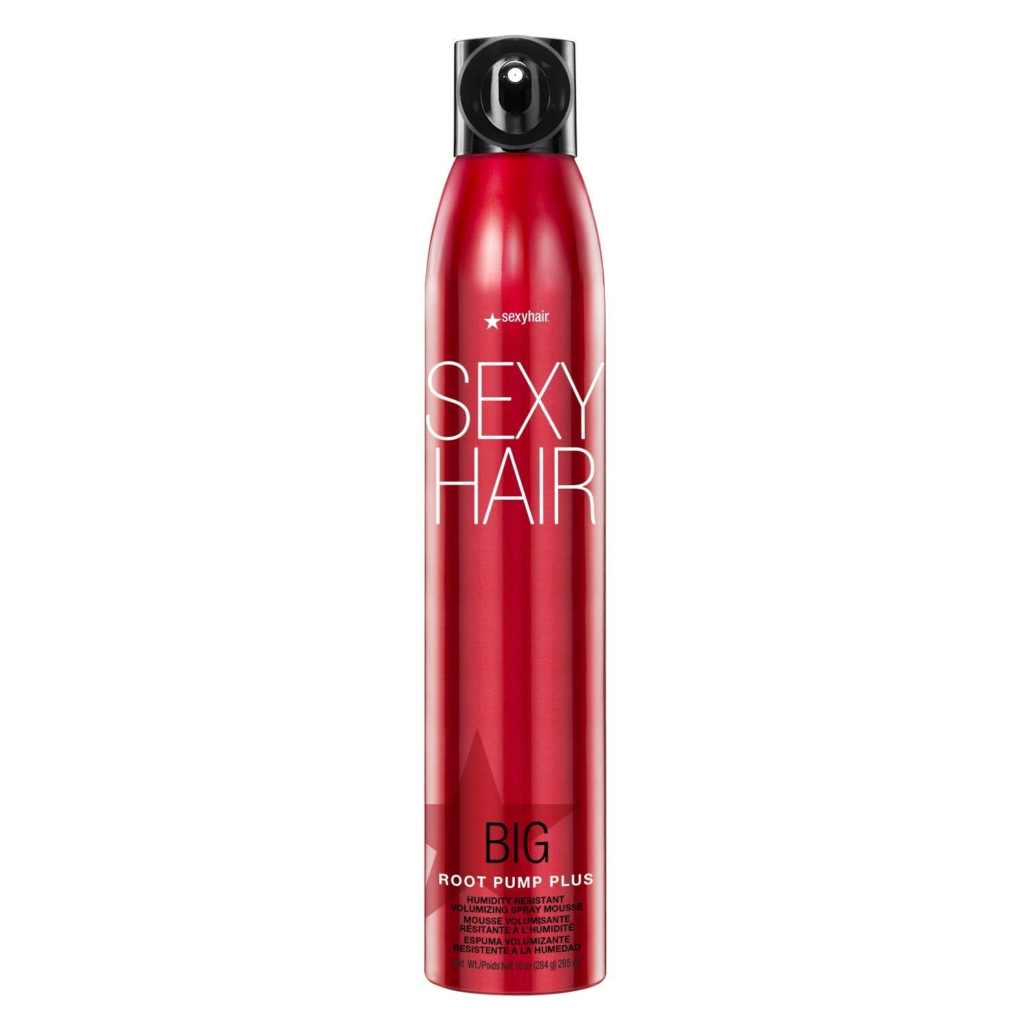 SexyHair Big Root Pump Plus bottle close-up showing root lift and volume