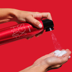SexyHair Big Root Pump Plus root lift application demonstrates targeted spray benefits
