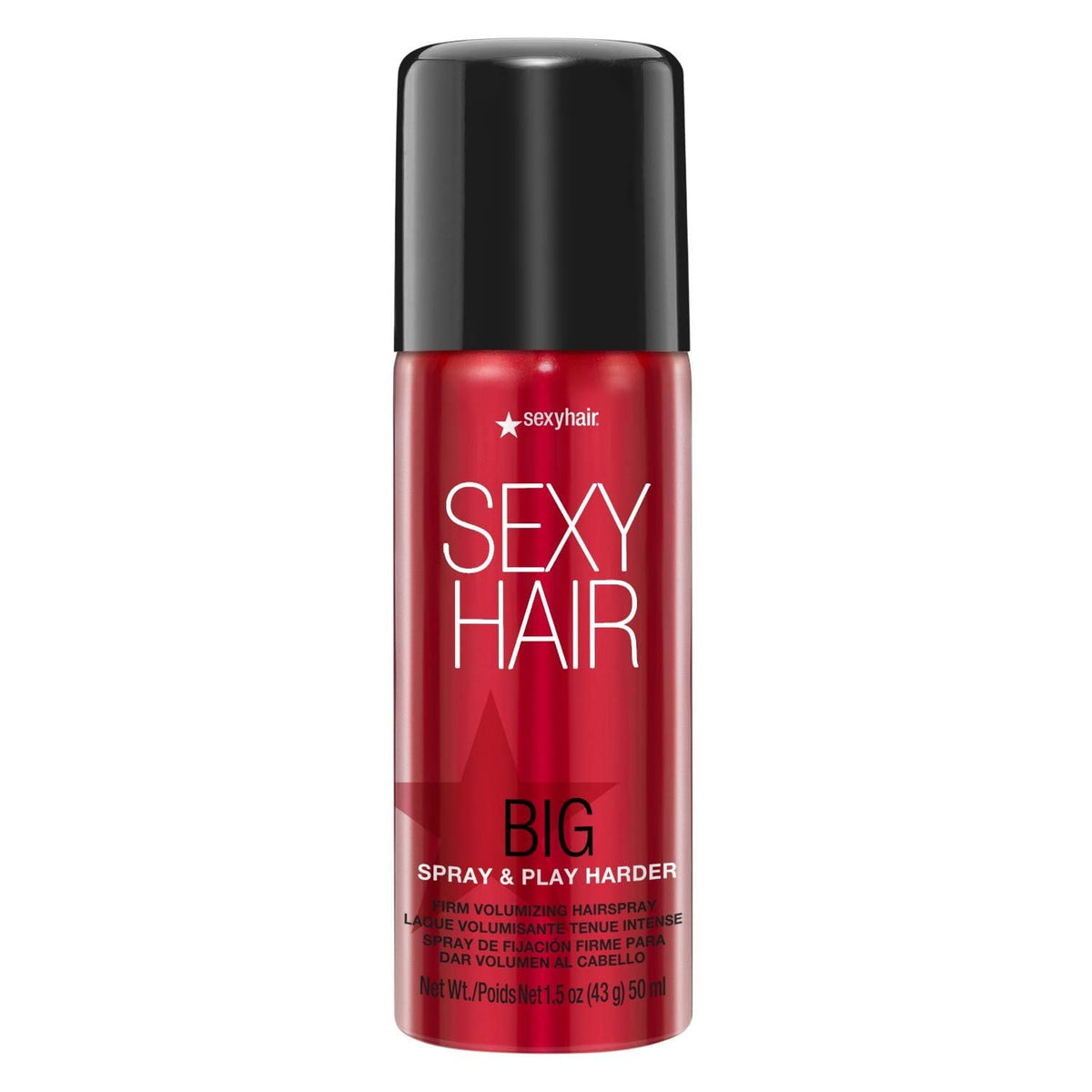 SexyHair Big Spray y Play en lata de viaje para fijación duradera y volumen