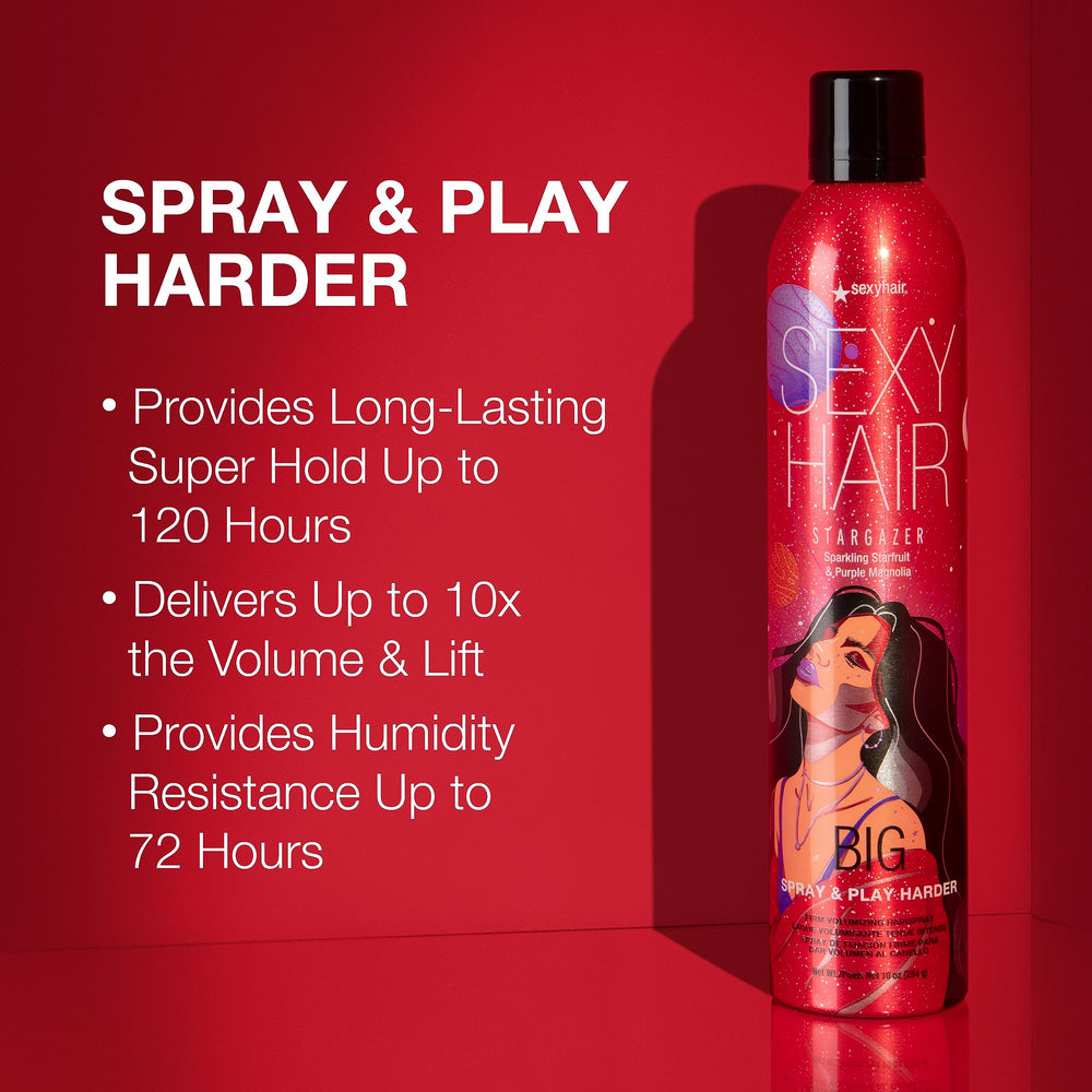 SexyHair Big Spray humidity resistance protects styles for up to 72 hours