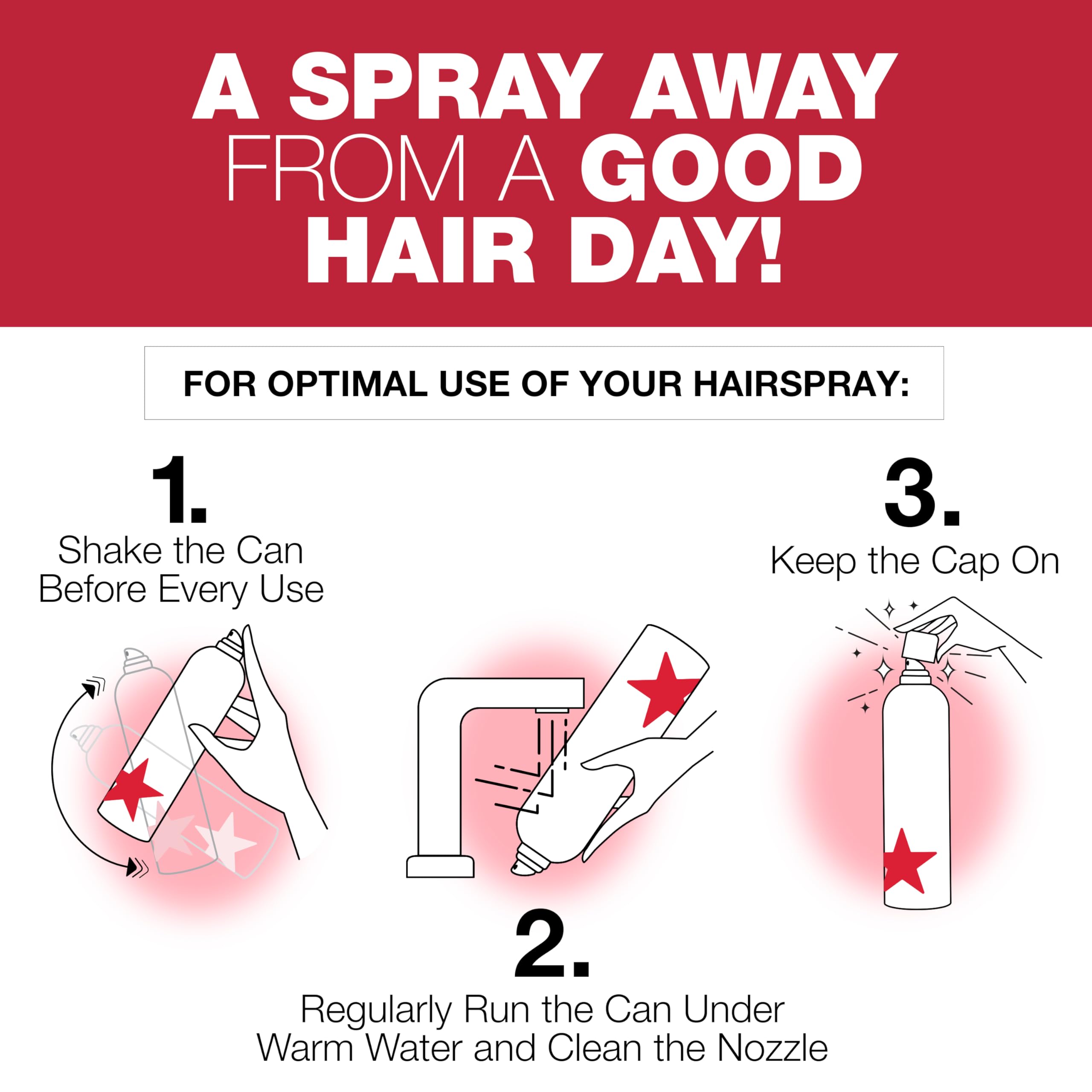 SexyHair Big Spray no deja residuos visibles ni escamas en el cabello.
