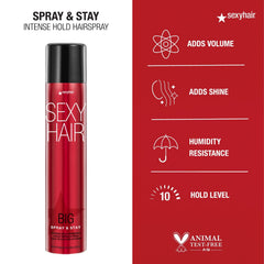 SexyHair Big Spray & Stay: spray visible en el aire con cobertura uniforme