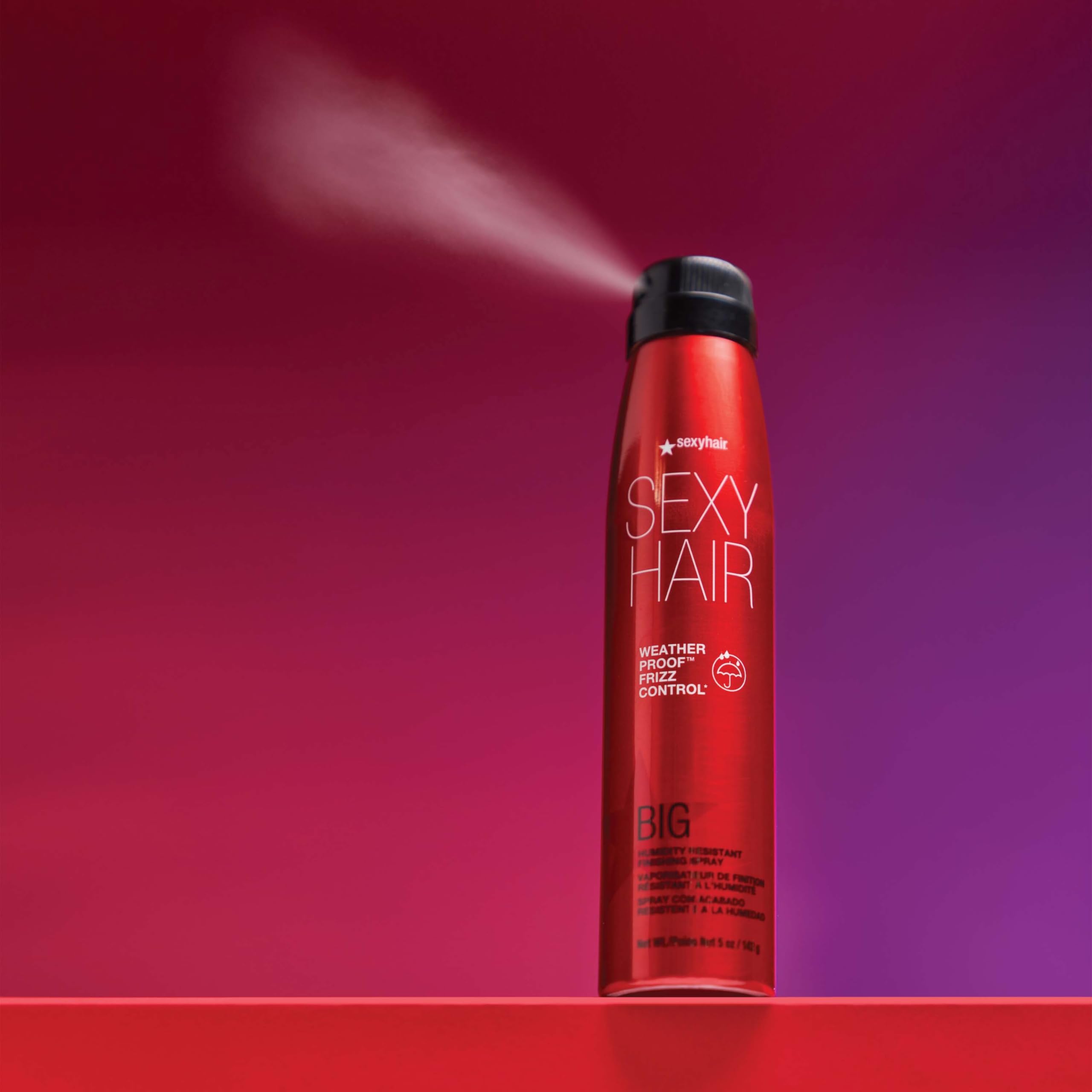 SexyHair Big Weather Proof Frizz Control Spray, fijación flexible para control de pelos sueltos