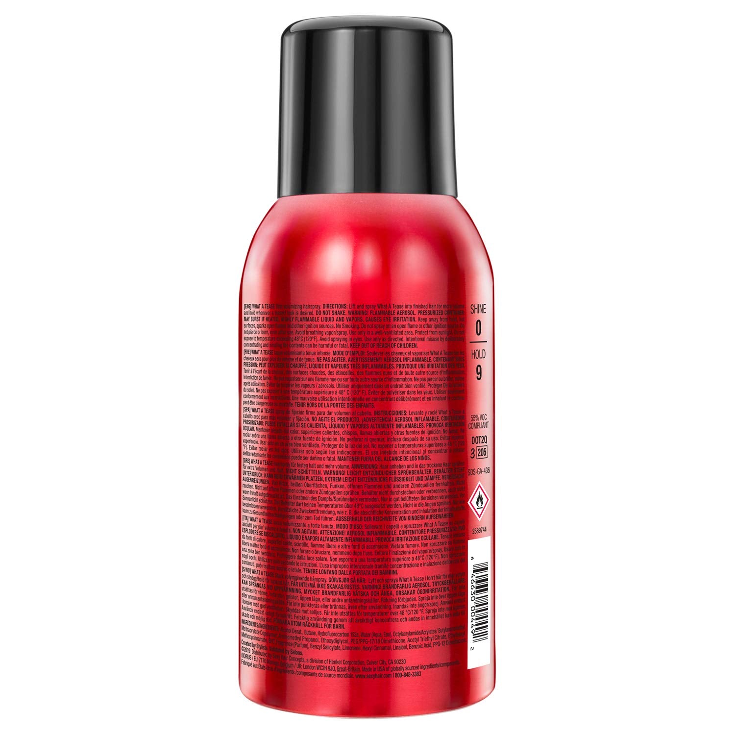 SexyHair Big What A Tease resiste la humedad hasta 72 horas