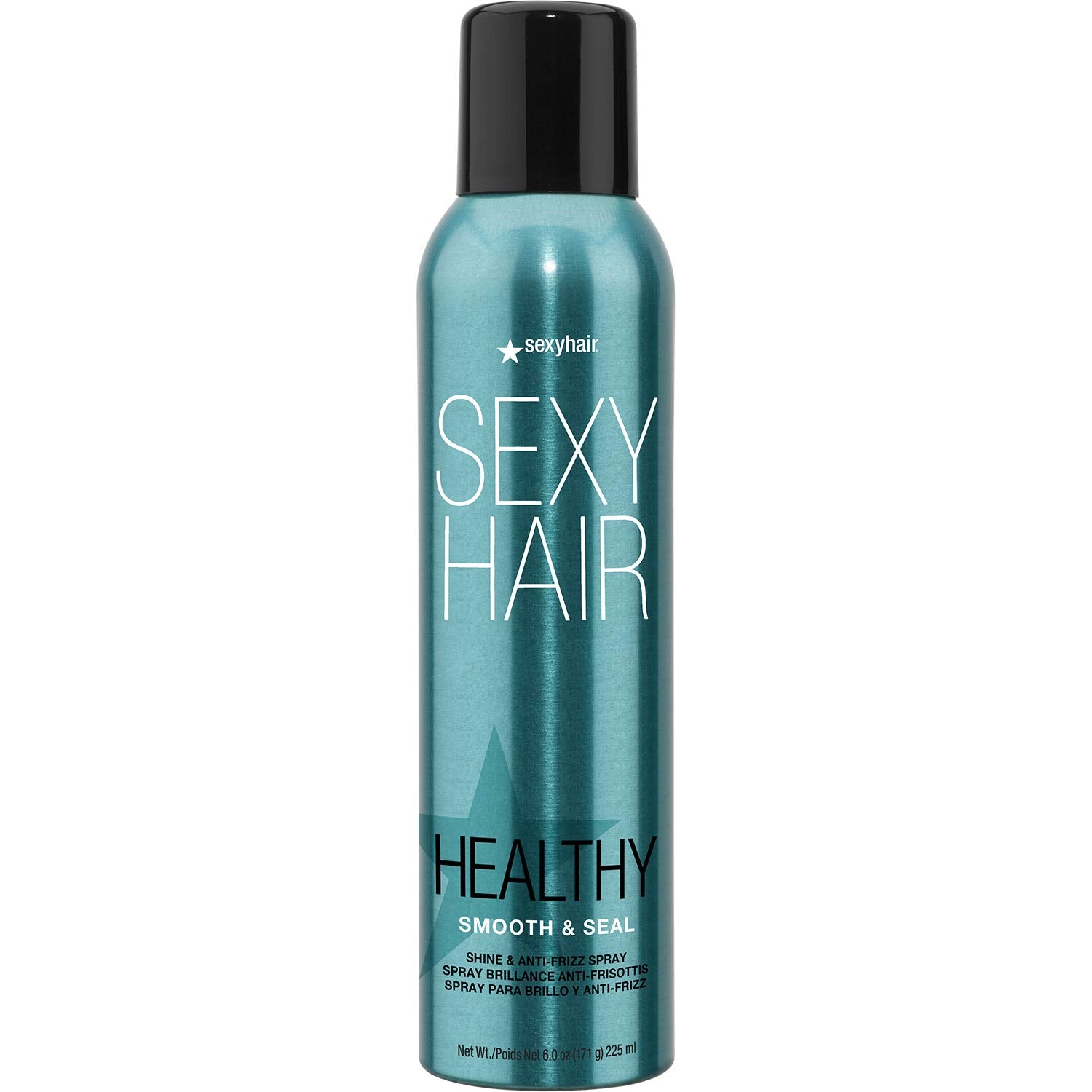 SexyHair spray en botella para brillo y control del encrespamiento durante el día.