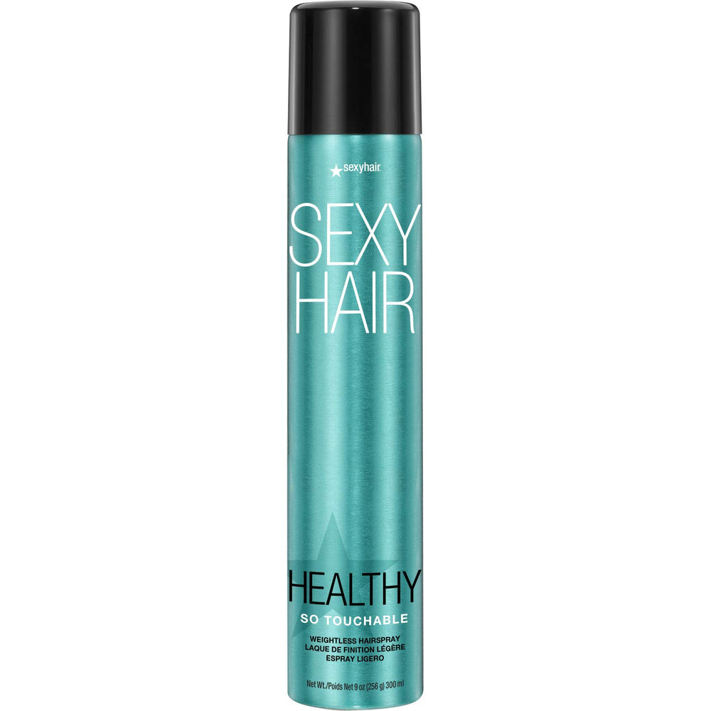 SexyHair Healthy So Touchable Hairspray – botella: spray ligero para cabello suave y brillante.