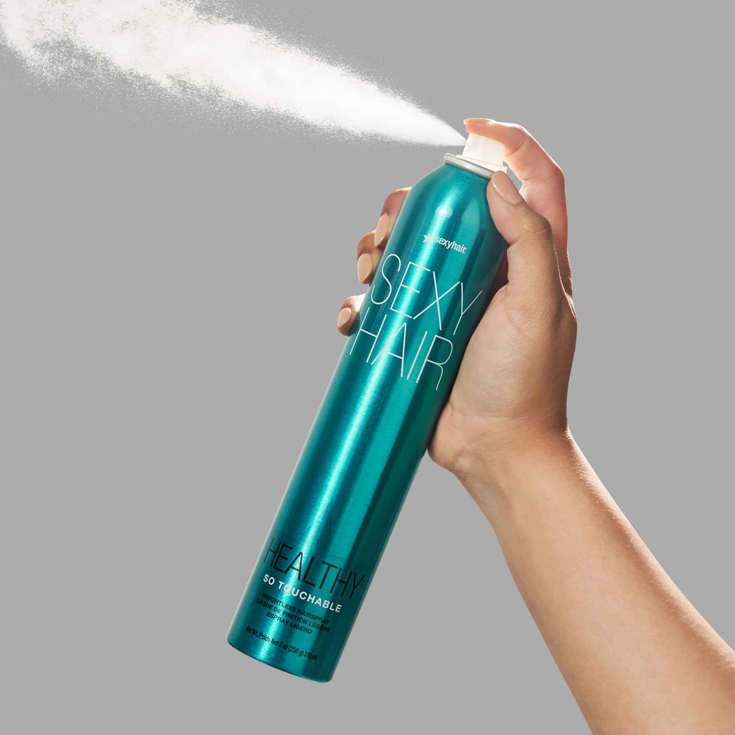 SexyHair Healthy So Touchable Hairspray – brillo intenso para realzar el cabello.
