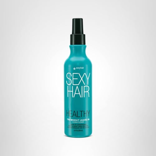 SexyHair Healthy Tri-Wheat Leave-In heat-protection image illustrating up to 450F shield.