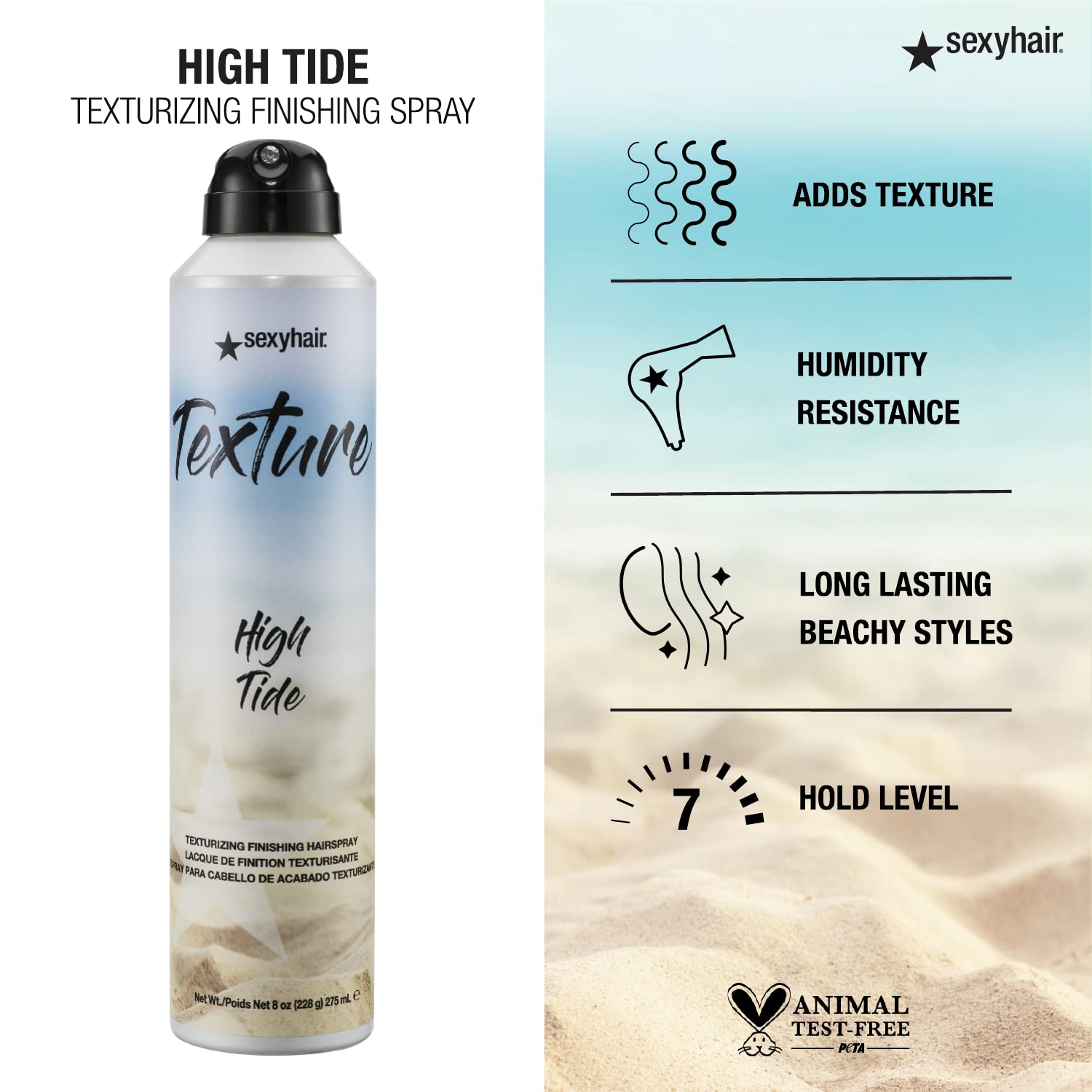 SexyHair High Tide: textura definida y flexible para looks naturales.