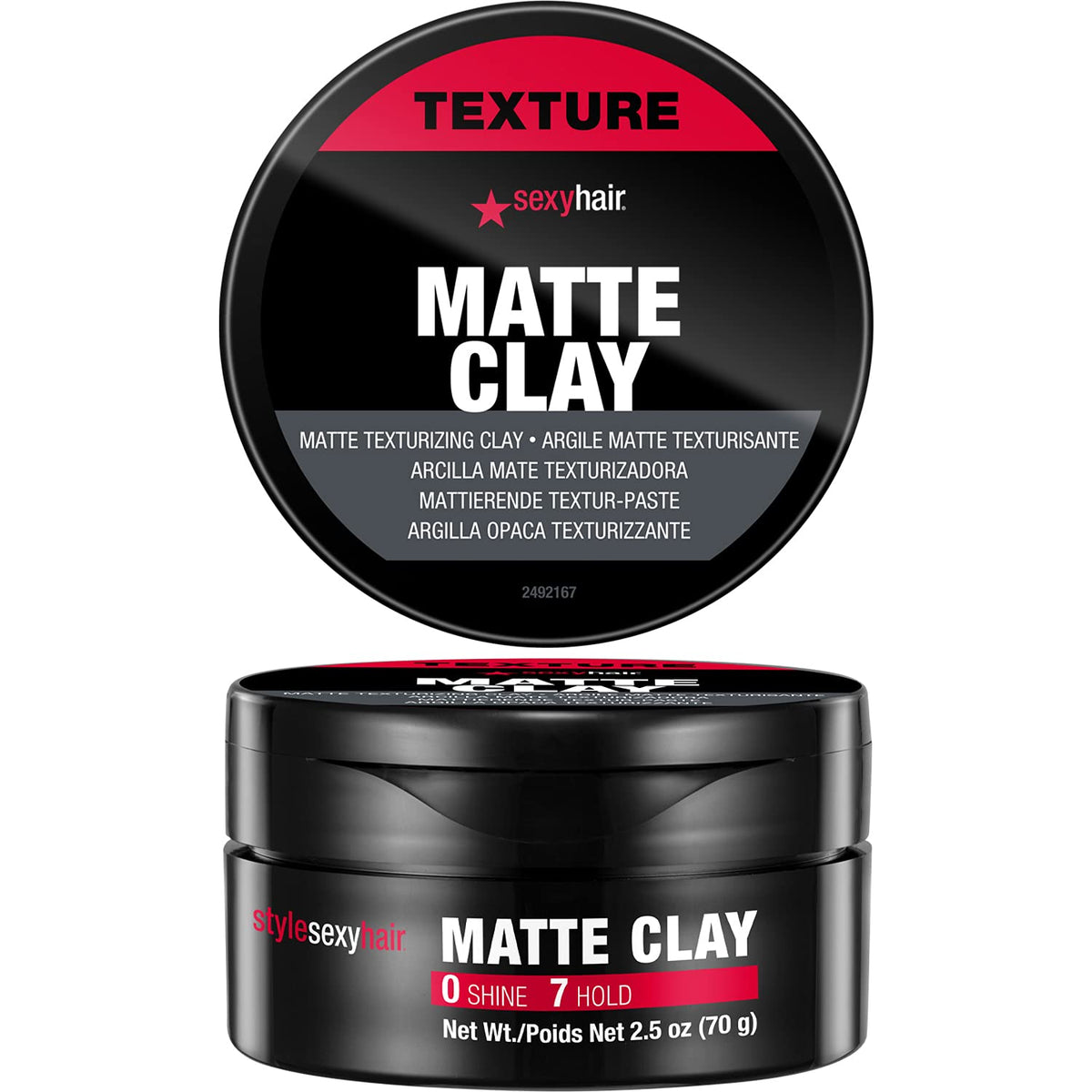 SexyHair Arcilla mate con empaque compacto para retoques y estilo duradero