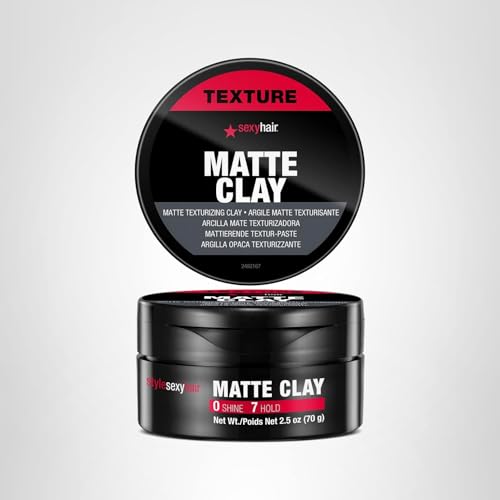 Top de producto Arcilla mate de SexyHair mostrando lavado fácil y ausencia de residuos