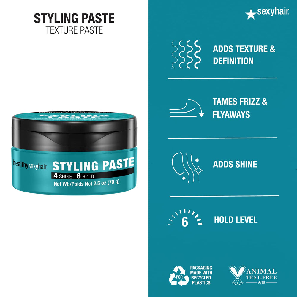 SexyHair Pasta de Textura con acabado satinado para brillo suave.