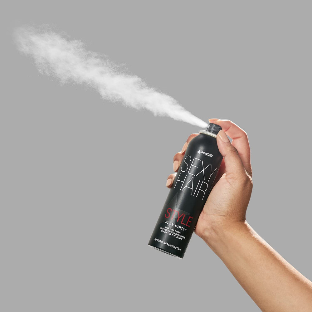 SexyHair Play Dirty Dry Wax Spray styling for humidity resistance in busy days