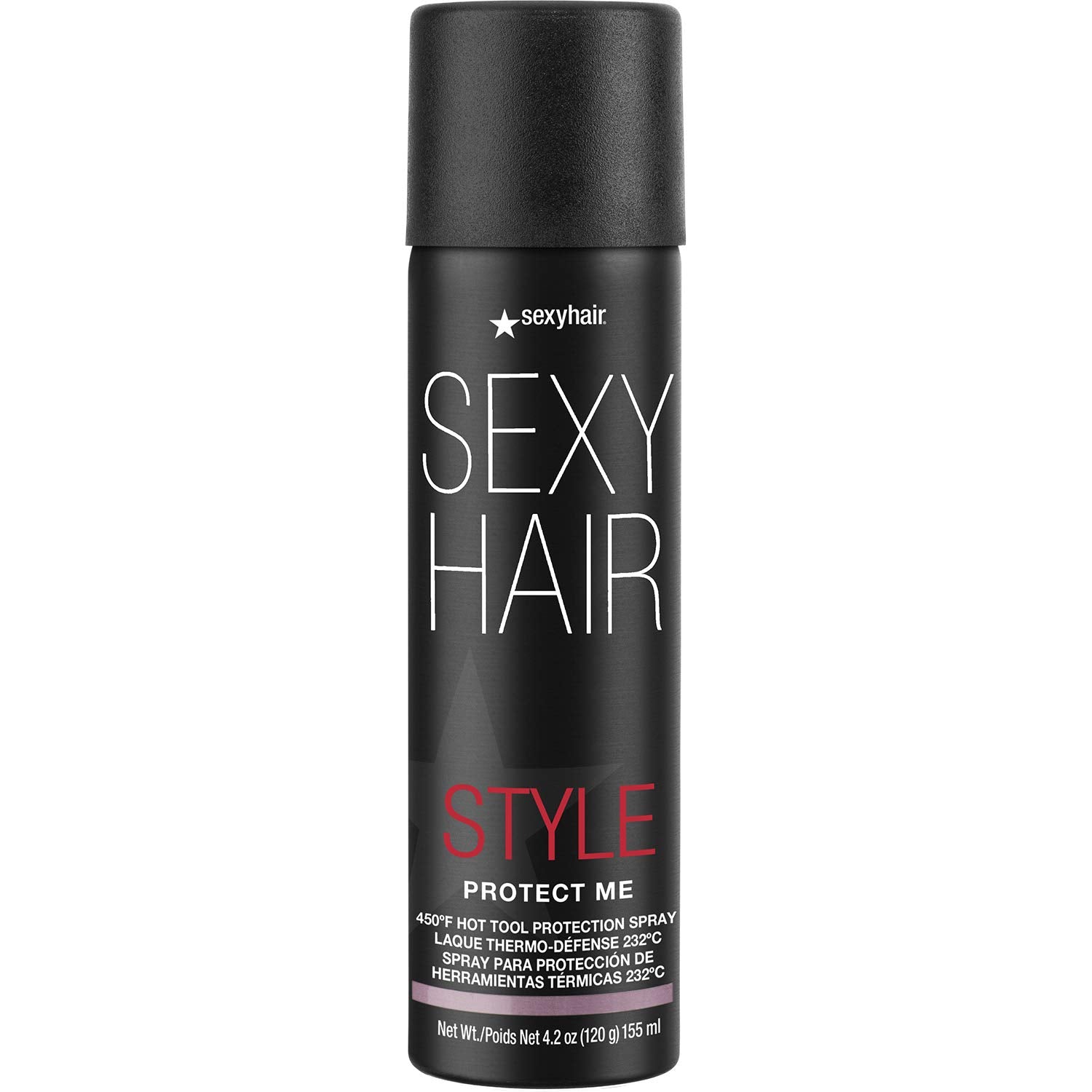 SexyHair Style Protect Me protege contra calor de herramientas hasta 450°F para estilo duradero.