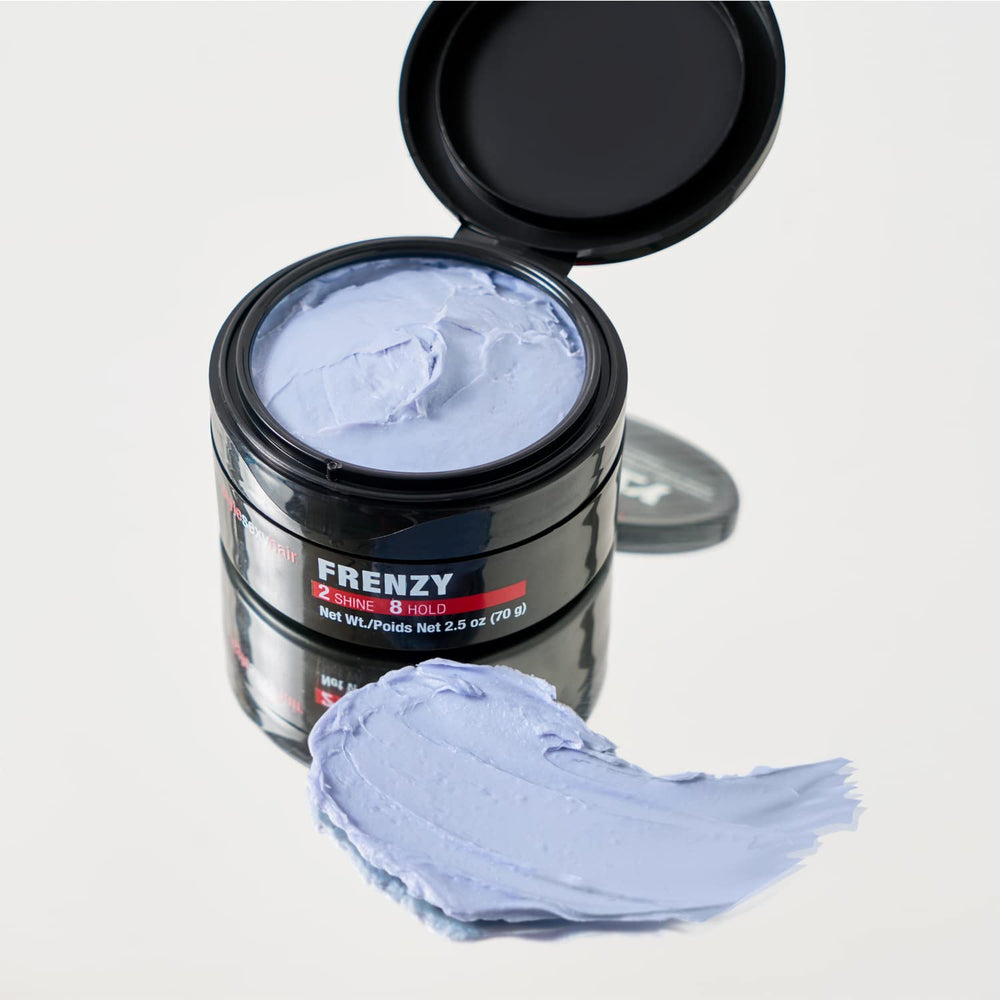 SexyHair Style Frenzy matte paste jar side view emphasizing compact packaging
