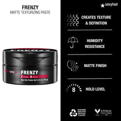 Close-up of SexyHair Style Frenzy texture and separation on hair