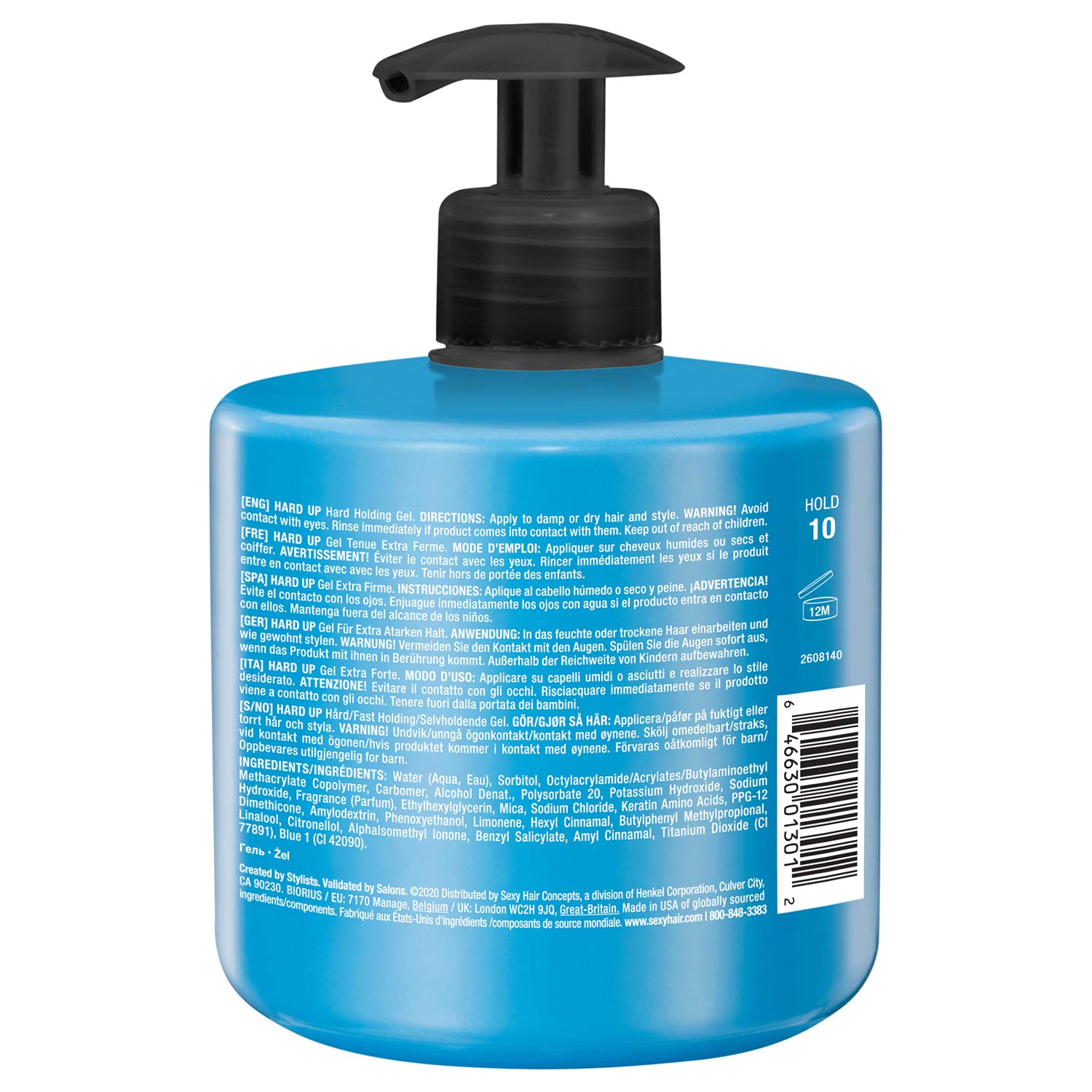 SexyHair Style Hard Up gloss finish locks in shine without stiffness.