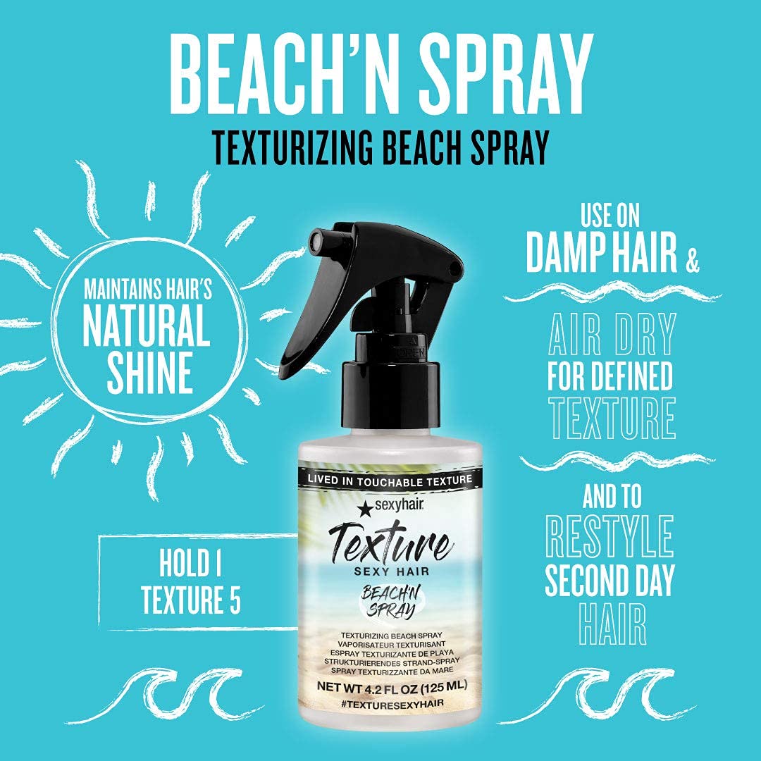 Textura tipo playa creada con Beach'n Spray para peinado rápido