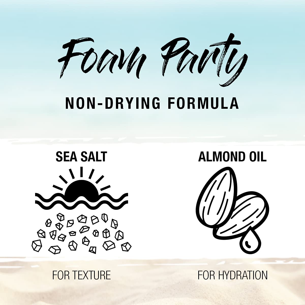SexyHair Texture Foam Party Lite usado en cabello seco para textura definida.