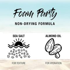 SexyHair Texture Foam Party Lite usado en cabello seco para textura definida.