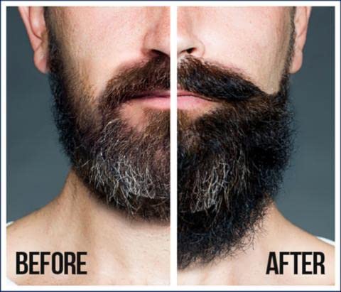 SFC Natural King Pro-growth beard close-up highlights a light, non-greasy finish.