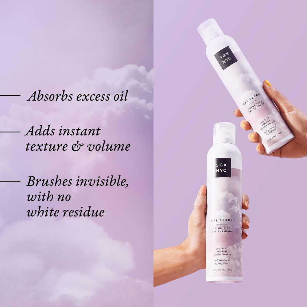 SGX NYC bamboo-volume dry shampoo highlights lightweight lift and full-bodied texture