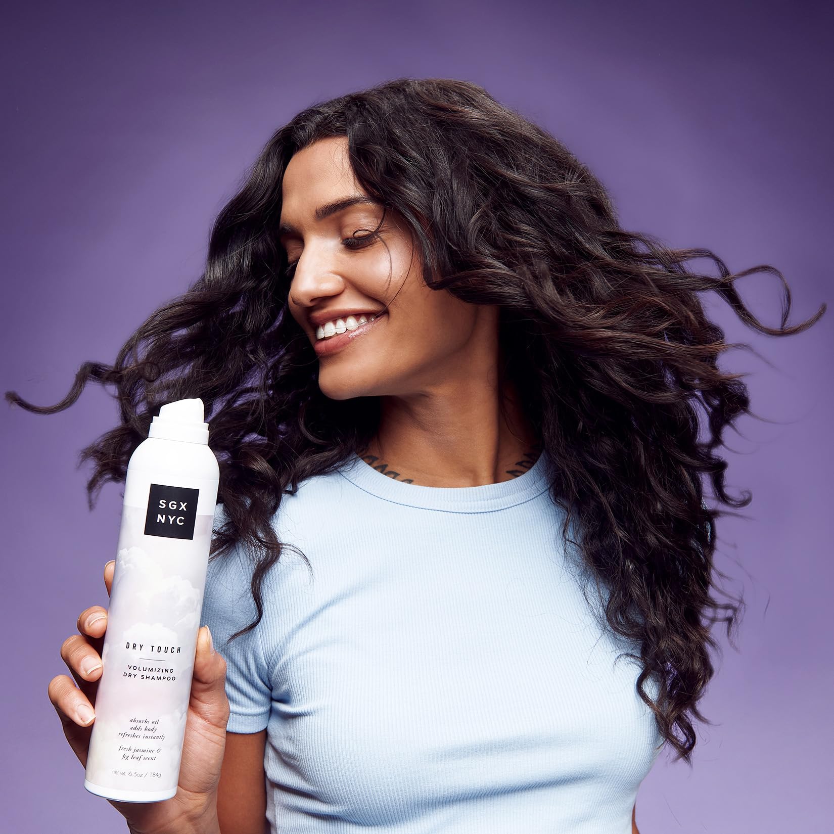 SGX NYC no residue formula keeps hair looking natural and brush-ready