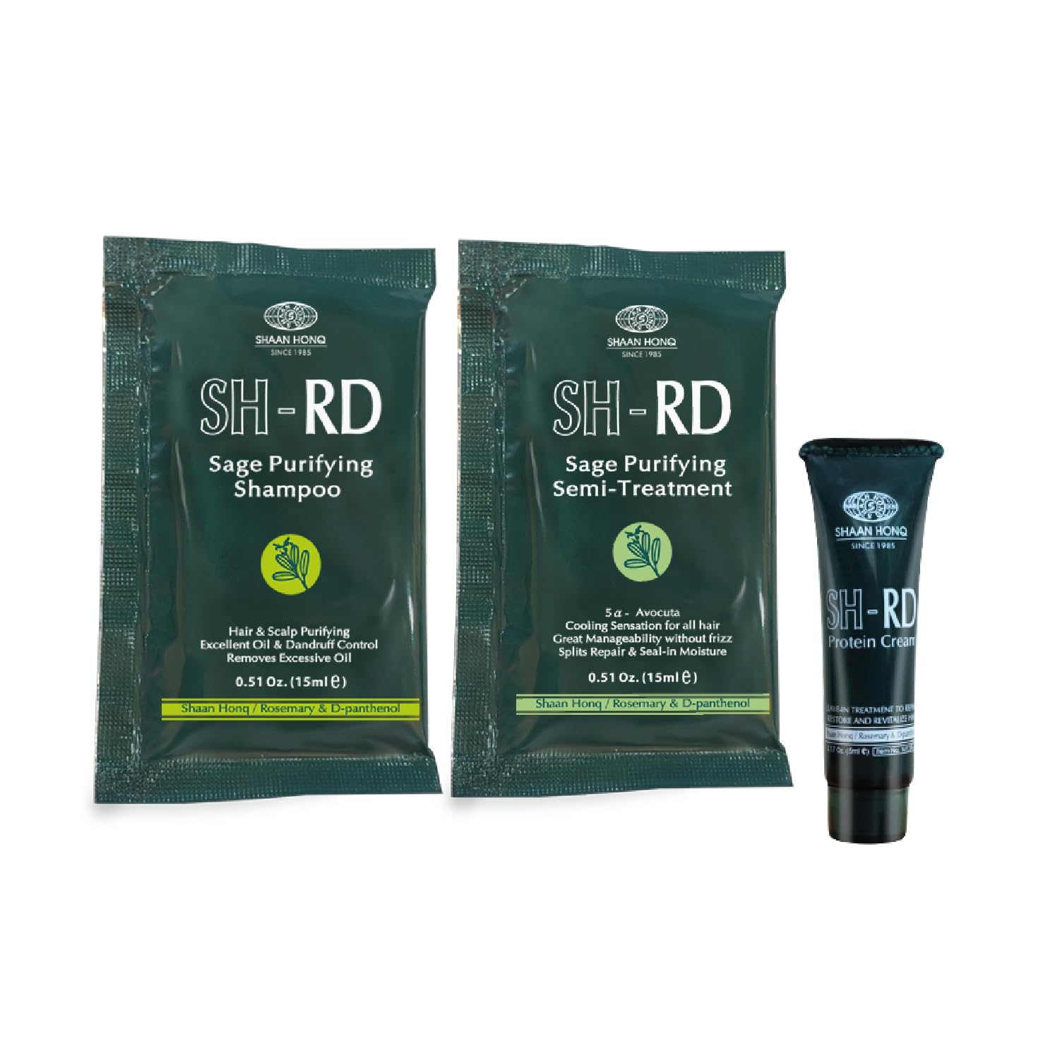 SH-RD Sage Shampoo envase 15ml para uso diario suave