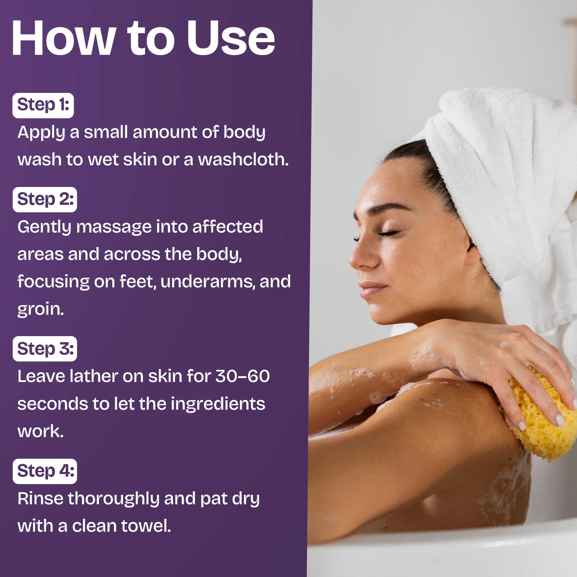 Shailee Tea Tree Body Wash back acne scene shows pore cleansing benefits.