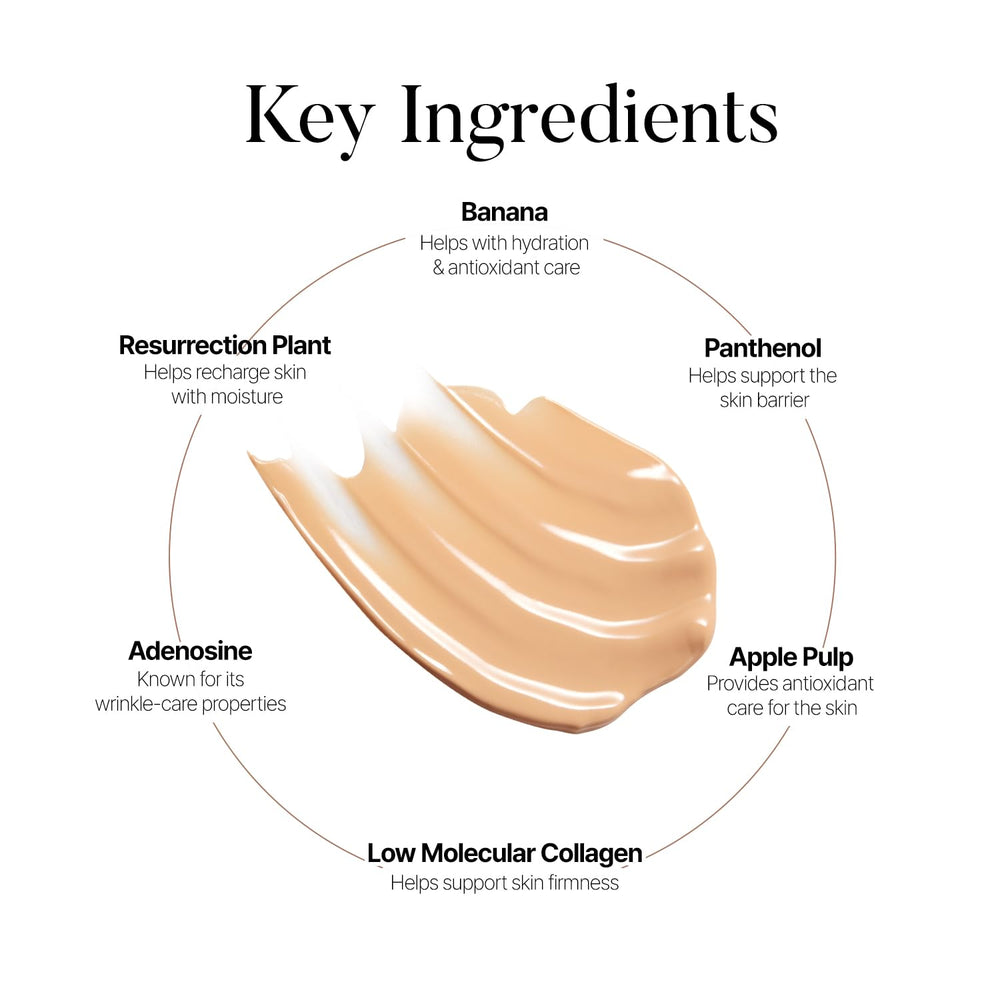 shaishaishai Banana Conceal Cream ingredients card highlighting Panthenol and vitamins