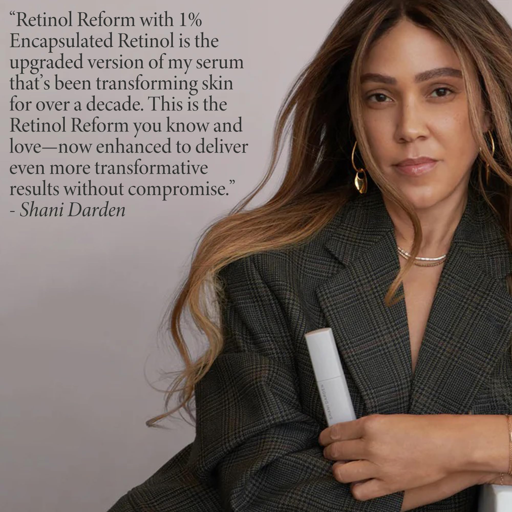 SHANI DARDEN Retinol Reform face and neck application, suitable area coverage.