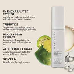 SHANI DARDEN Retinol Reform serum swirl, smooth texture for nightly use.