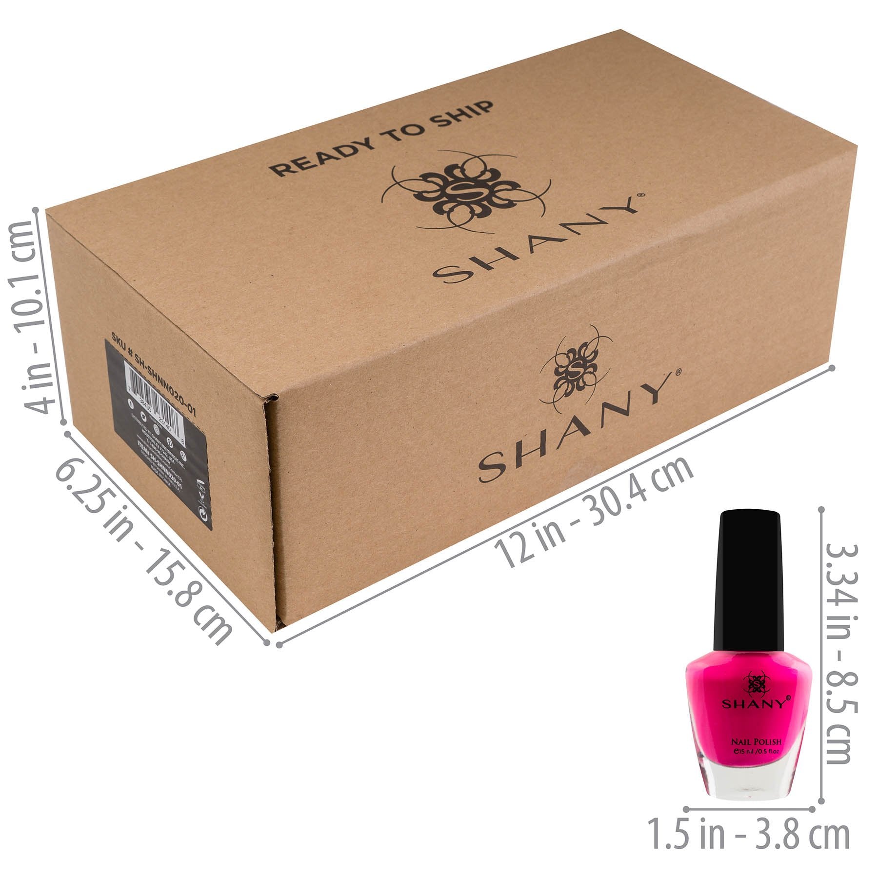 SHANY Cosmopolitan neon pink nail polish bottle for party-ready shine