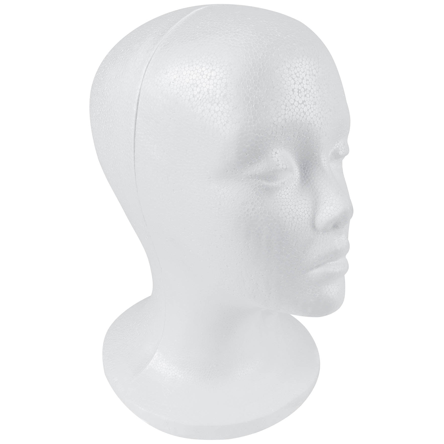SHANY styrofoam female mannequin head on round base for wig display