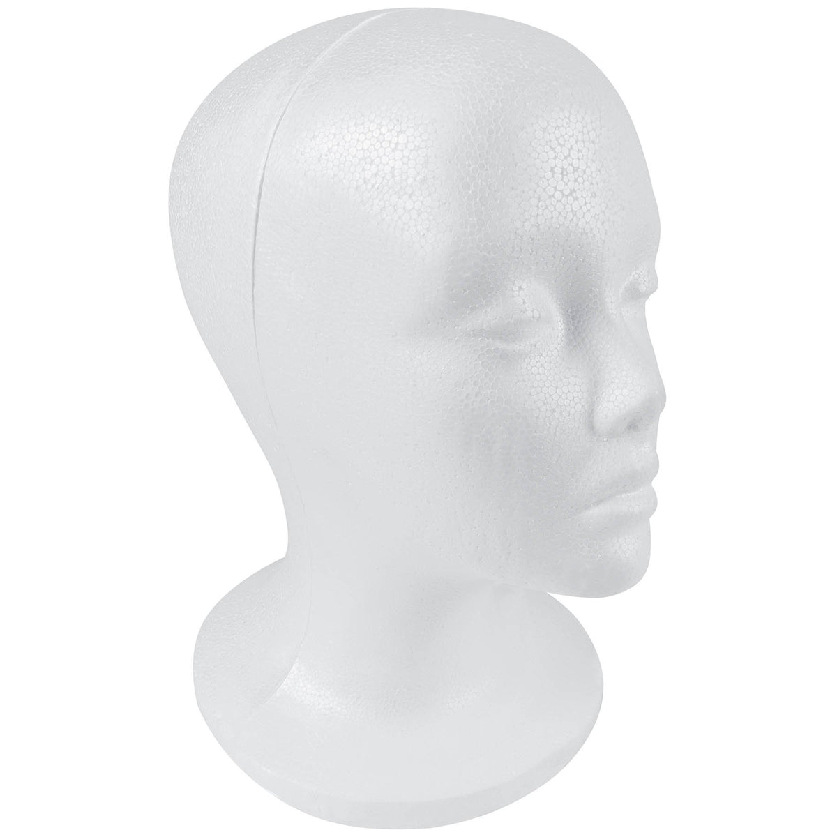 SHANY styrofoam female mannequin head on round base for wig display
