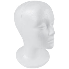 SHANY styrofoam female mannequin head on round base for wig display