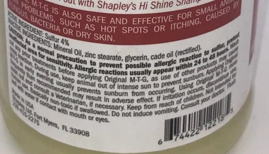 Shapley's Original M-T-G detangling on mane and tail.