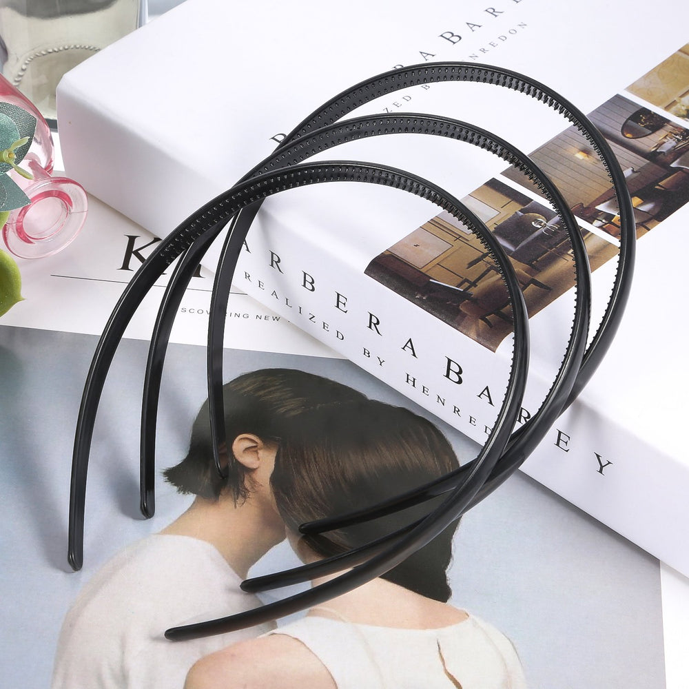 Shappy diadema plástica negra, ideal para fiestas o eventos.