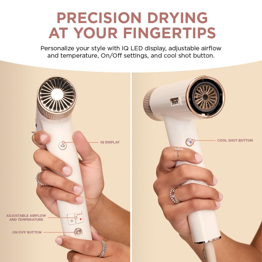 Shark auto-settings optimization pairs heat and airflow to your hair.