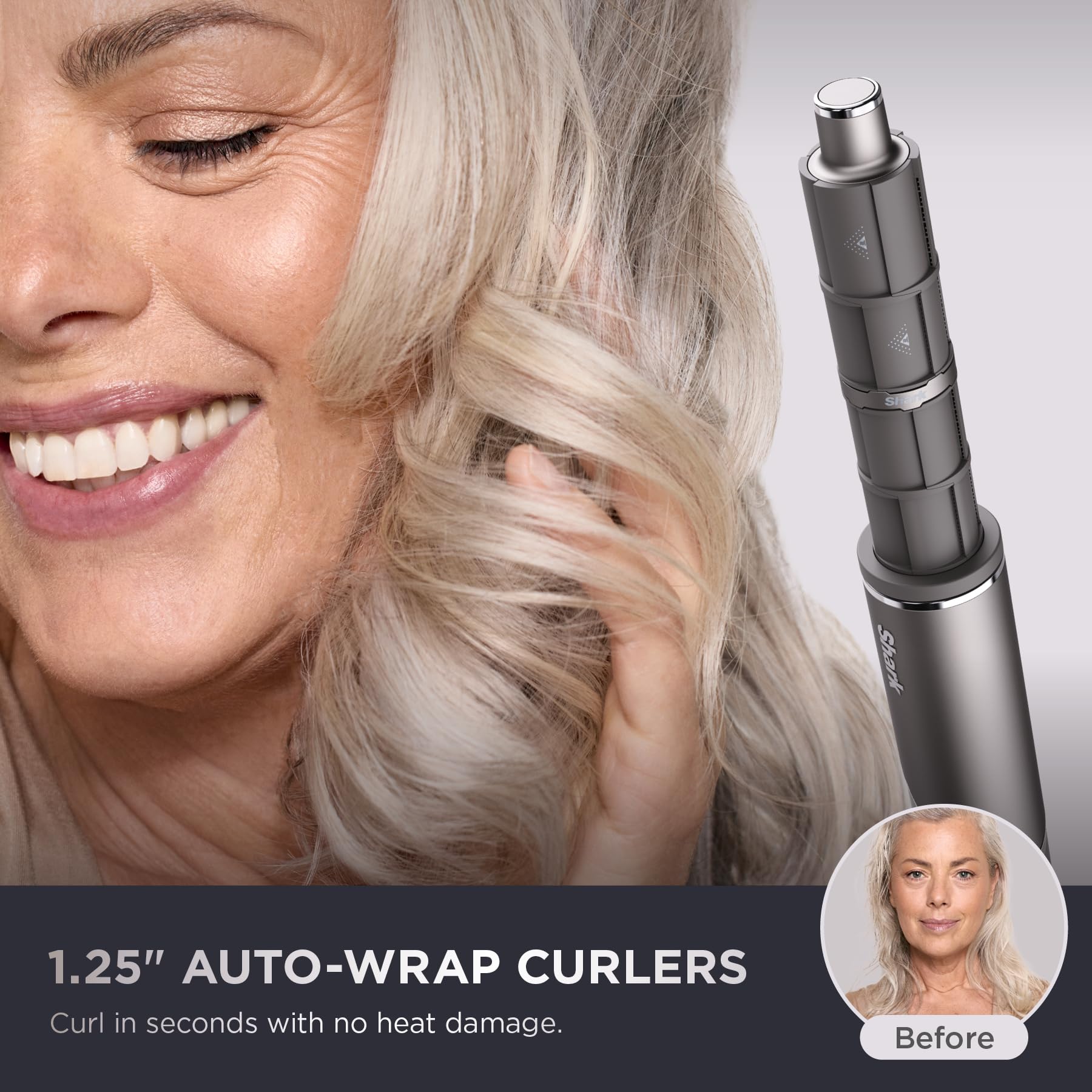 Shark FlexFusion brush attachment smoothing and adding shine without snagging.