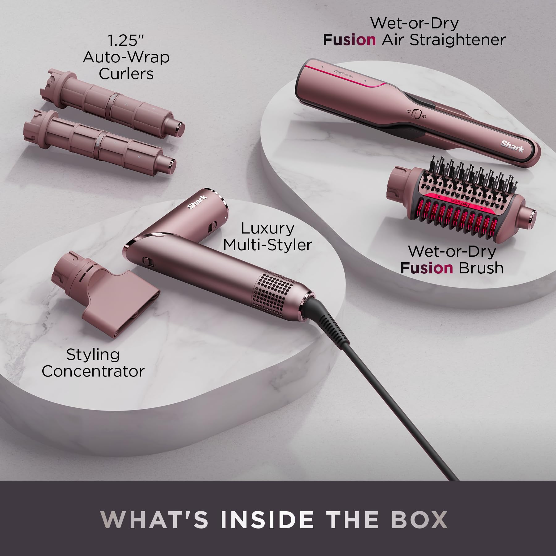 Shark FlexFusion re-styling dry hair for voluminous blowouts