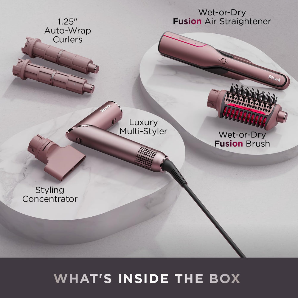 Shark FlexFusion re-styling dry hair for voluminous blowouts