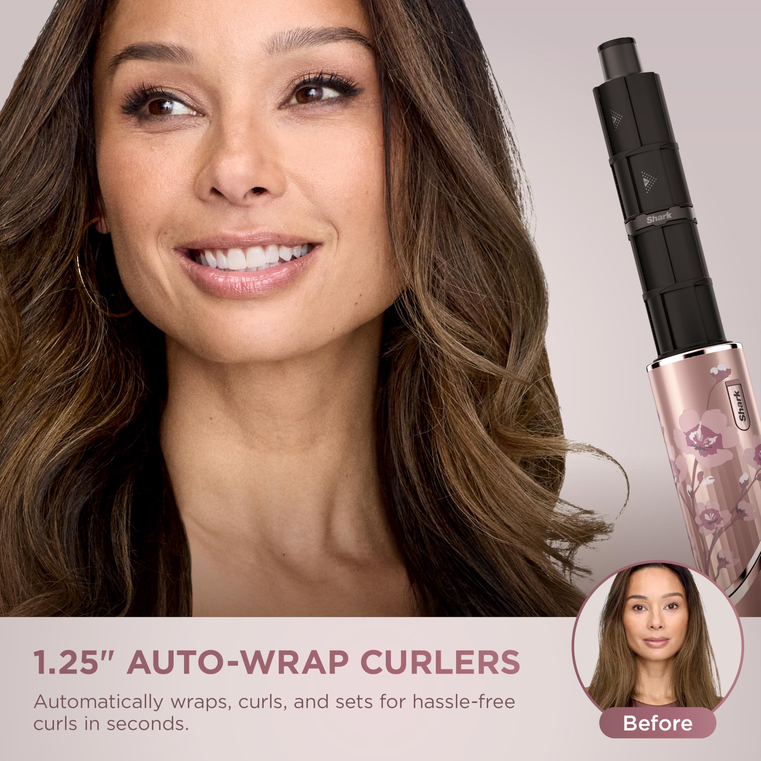 Shark FlexStyle HD432RS curl-styler attaches for defined curls with minimal heat.