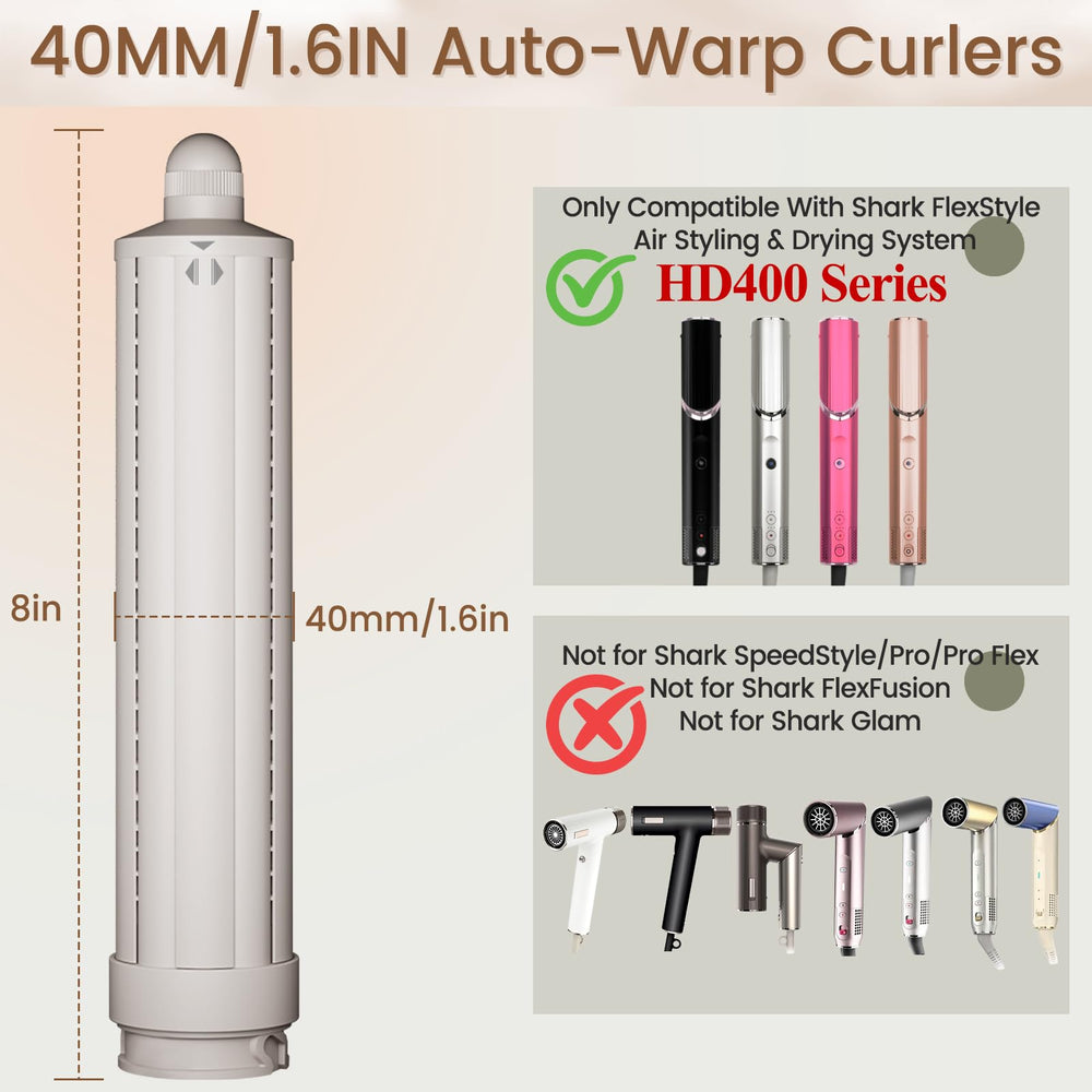 Chivixe long barrel for Shark FlexStyle enables effortless auto-wrap curling.