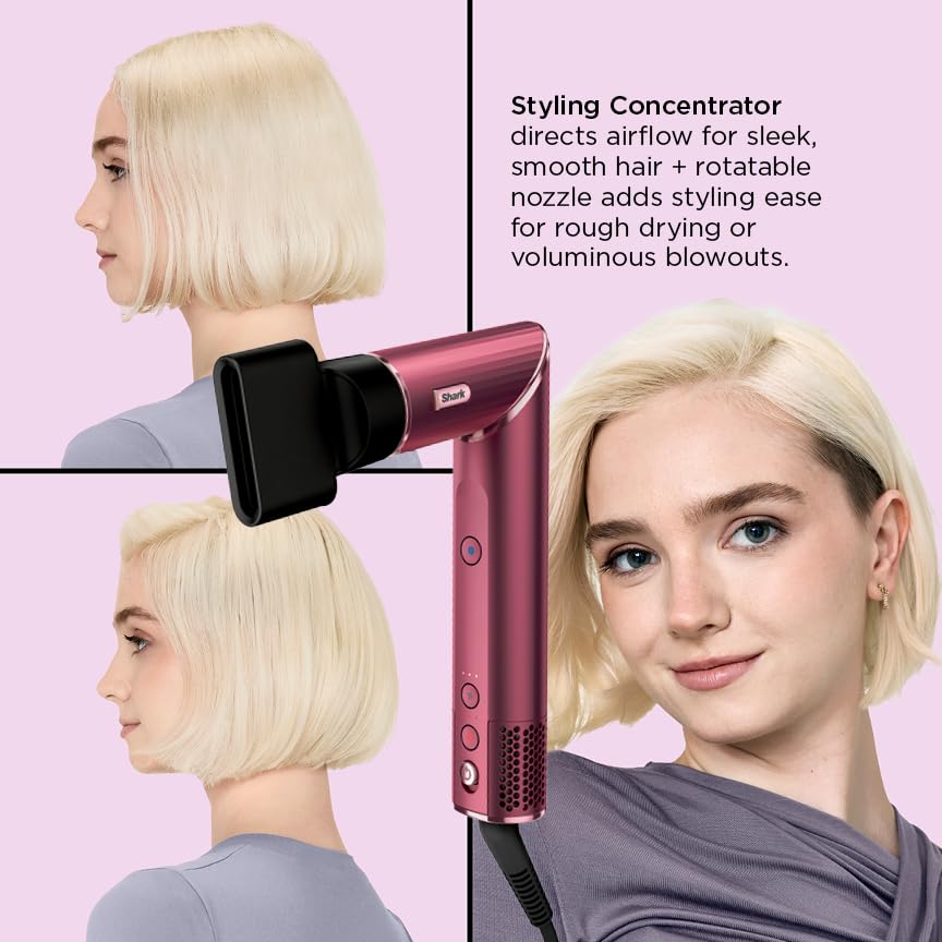 Shark FlexStyle oval brush smoothing and volumizing during styling