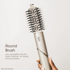 Shark FlexStyle Round Brush smoothing bristles detangle and defrizz hair.