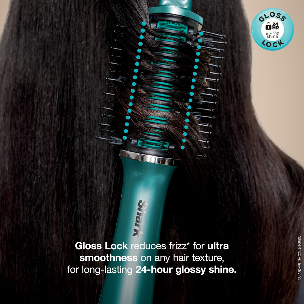 Shark Glossi high-speed airflow demonstrates fast drying and sleek shine