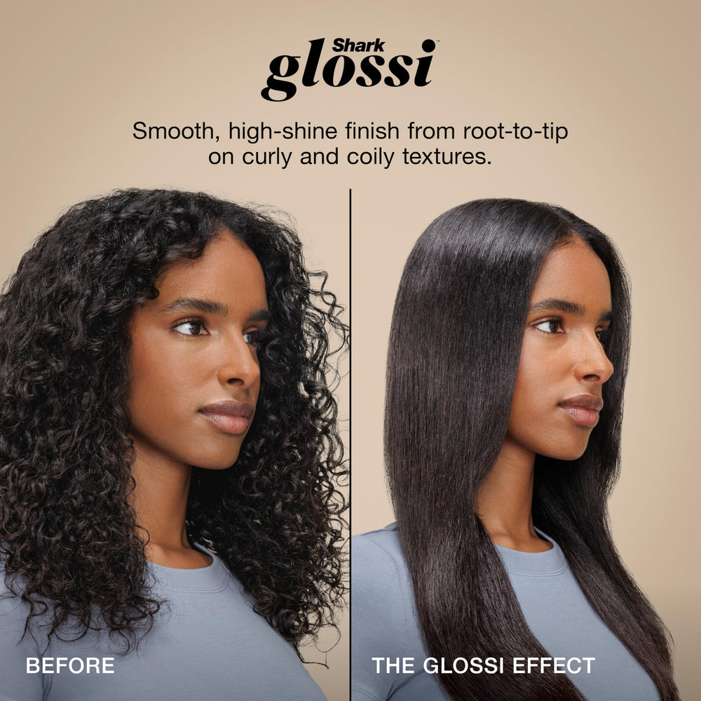 Shark Glossi volume tips with damp hair for full-bodied lift