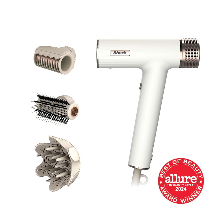 Shark RapidGloss finisher adds high-gloss finish and frizz control.