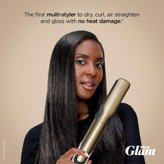 Shark Silki straightener enables wet-to-dry styling in one pass.